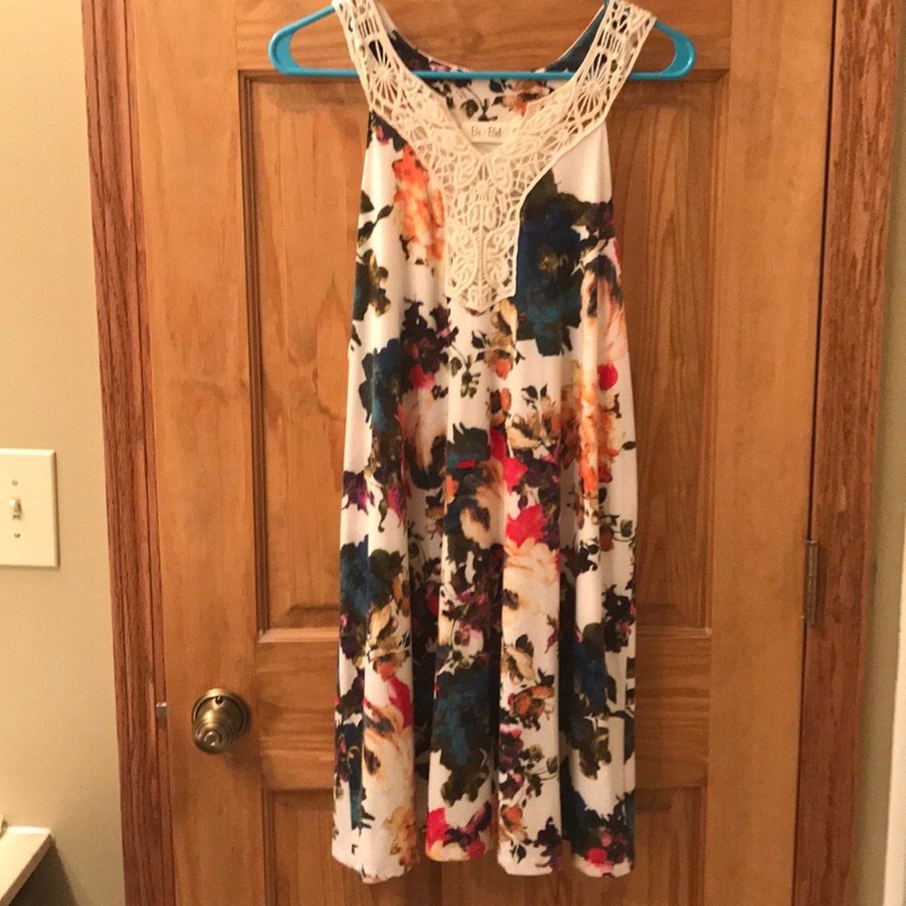 ModCloth Floral Sundress with Crochet detailing